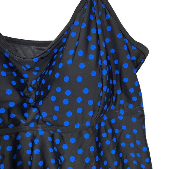 NWT Swimsuits For All Plus Size Polka Dot Swim Top - Picture 3 of 5